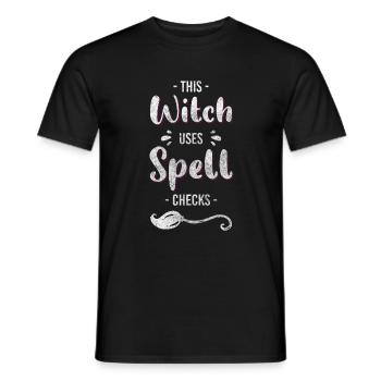 Hexe Halloween - Männer T-Shirt - Schwarz - Vorne - AI Model Male 178 light (178cm)