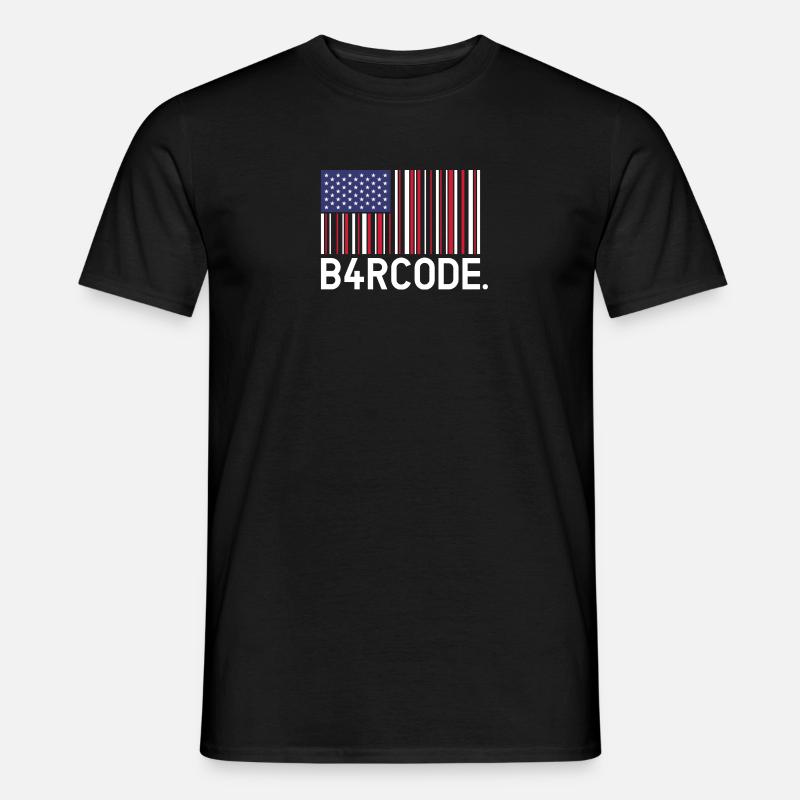 B4RCODE. USA - Männer T-Shirt - Schwarz
