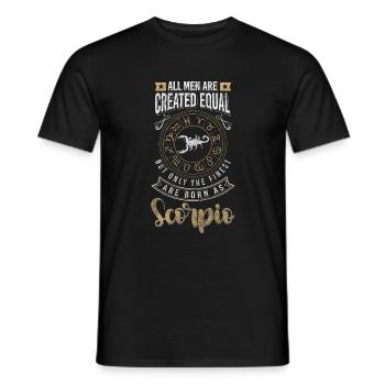 Scorpio Birthday Features - Men's T-Shirt - black - Front - AI Model Male 178 light (178cm)