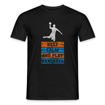 Handballer Competition Goal - Men's T-Shirt - black - Front - AI Model Male 178 light (178cm)