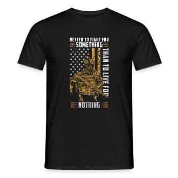 Krieg Land Dog Tag Amerika - Männer T-Shirt - Schwarz - Vorne - AI Model Male 178 light (178cm)