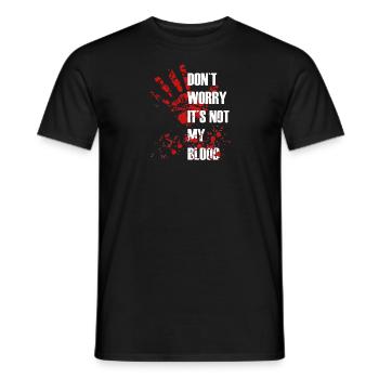 Ne vous inquiétez pas, ce n’est pas mon sang Halloween - T-shirt homme - noir - Devant - AI Model Male 178 light (178cm)