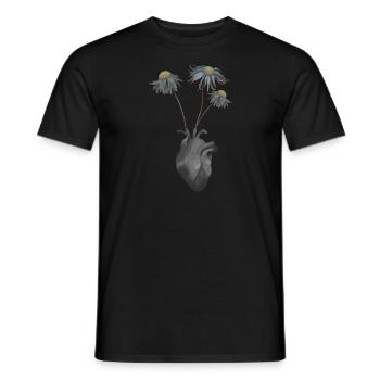 Totes Herz - Männer T-Shirt - Schwarz - Vorne - AI Model Male 178 light (178cm)