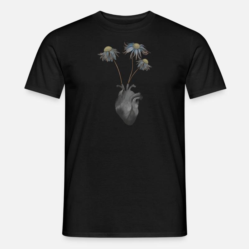 Totes Herz - Männer T-Shirt - Schwarz