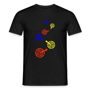 Symbole des fléchettes - T-shirt homme - noir - Devant - AI Model Male 178 light (178cm)