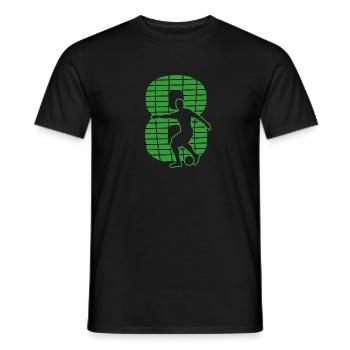 soccer sport soccer soccer field - Men's T-Shirt - black - Front - AI Model Male 178 light (178cm)