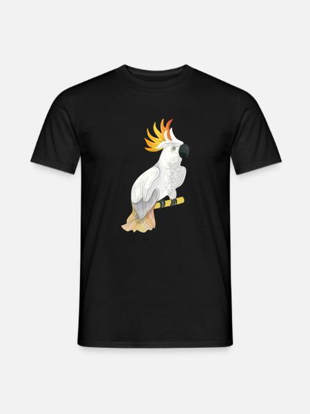 Kakadu Papagei Design - Männer T-Shirt - Schwarz