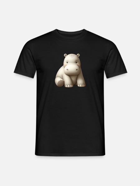 Moo Deng Vintage Geschenk für Sie Nilpferd - Männer T-Shirt - Schwarz