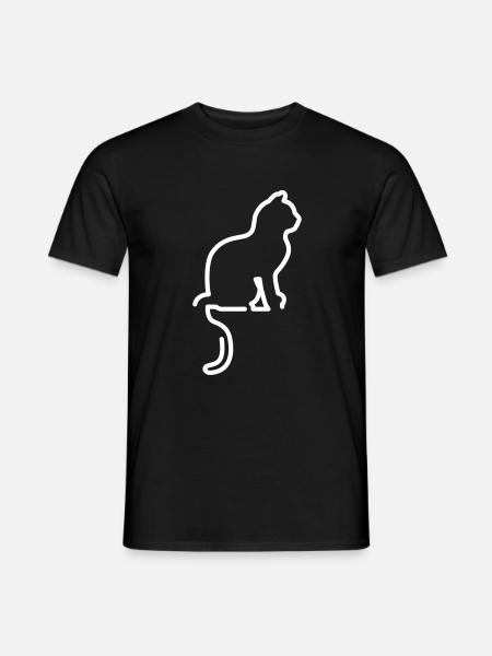 cat - Men's T-Shirt - black