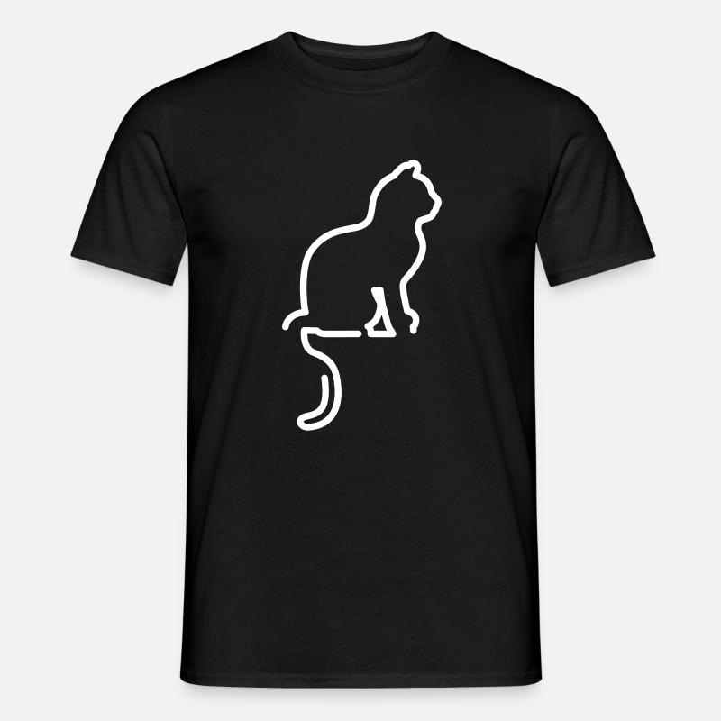 Katzen - Männer T-Shirt - Schwarz