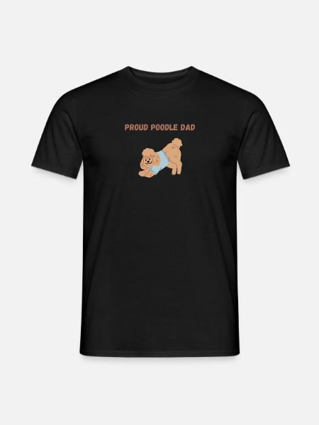 Proud Poodle Dad - Stolzer Pudel-Papa Design - Männer T-Shirt - Schwarz
