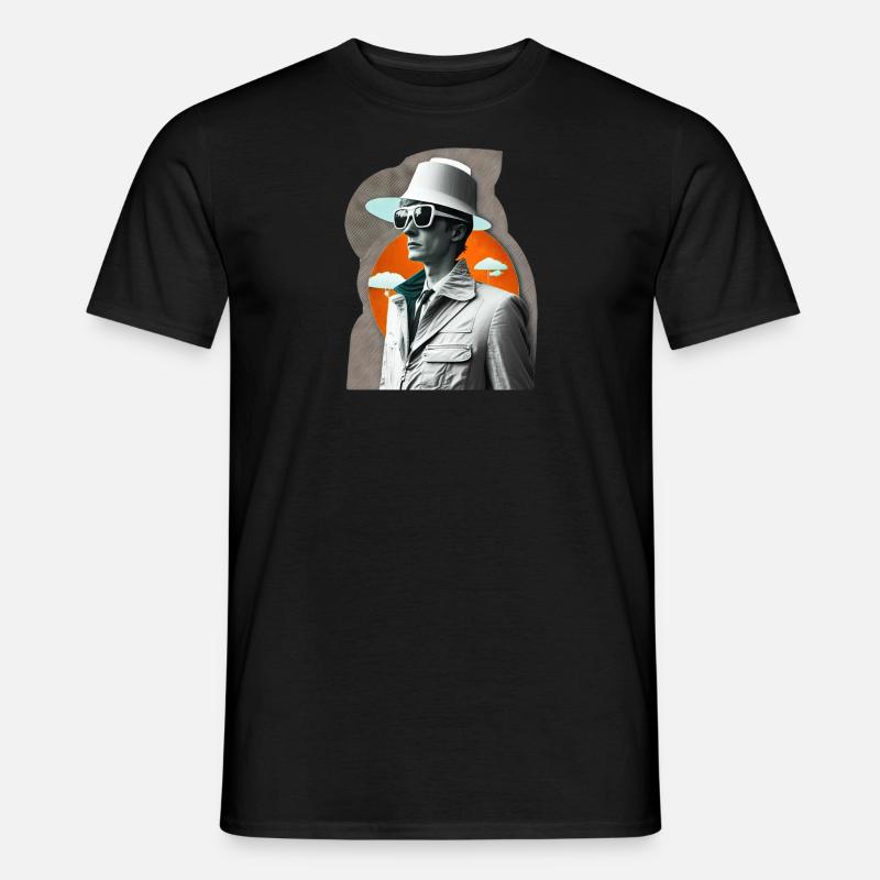 Retro Flash No46 - Männer T-Shirt - Schwarz