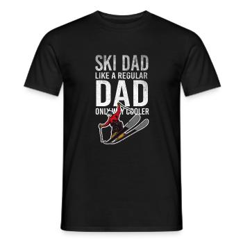 Funny quote ski father skier - Men's T-Shirt - black - Front - AI Model Male 178 light (178cm)