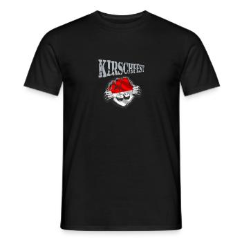 Kirschen in der Brust zum Kirschfest - Männer T-Shirt - Schwarz - Vorne - AI Model Male 178 light (178cm)