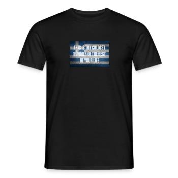 Klimawandelspruch Griechenland Geschenkidee - Männer T-Shirt - Schwarz - Vorne - AI Model Male 178 light (178cm)