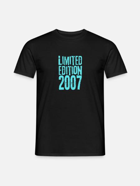 Limited Edition 2007 18. Geburtstag Geschenk - Männer T-Shirt - Schwarz