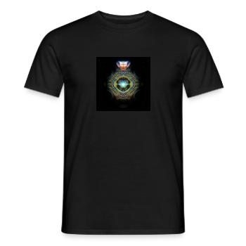 Rainbow Flower - Männer T-Shirt - Schwarz - Vorne - AI Model Male 178 light (178cm)