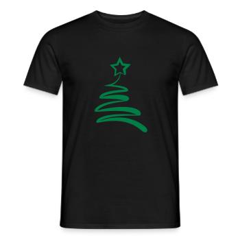 Sapin de Noël - T-shirt homme - noir - Devant - AI Model Male 178 light (178cm)