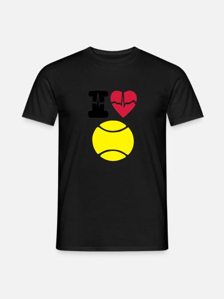 I love tennis - Men's T-Shirt - black