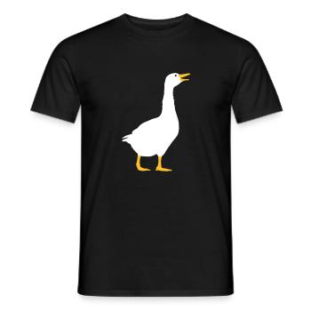 Laughing goose design - Men's T-Shirt - black - Front - AI Model Male 178 light (178cm)