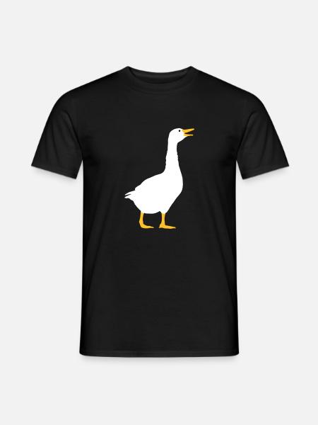 Laughing goose design - Men's T-Shirt - black