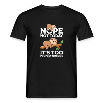 Nope Not Today - Men's T-Shirt - black - Front - AI Model Male 178 light (178cm)