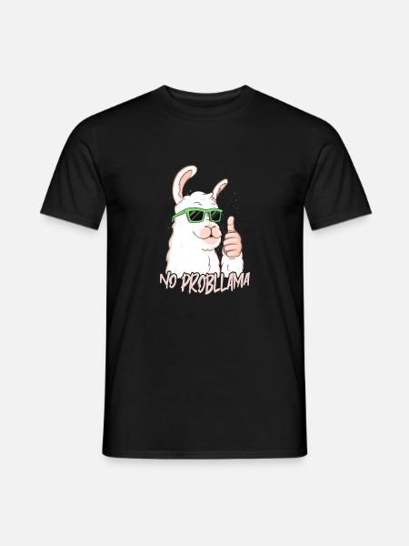 Lama Alpaca Probllama - Men's T-Shirt - black