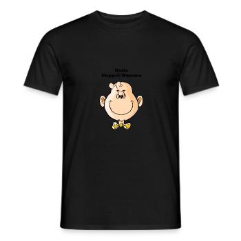 Voorbeeld Kopp Doppelwumms - Heren T-shirt - zwart - Voor - AI Model Male 178 light (178cm)