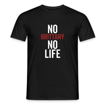 No Brittany No Life - Men's T-Shirt - black - Front - AI Model Male 178 light (178cm)