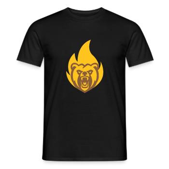 Strong Bear Flame - Men's T-Shirt - black - Front - AI Model Male 178 light (178cm)