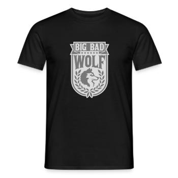 big bad wolf quote - Men's T-Shirt - black - Front - AI Model Male 178 light (178cm)