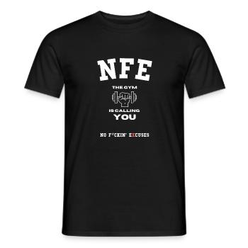 Workout - Bodybuilding, Fitness, Motivation - Men's T-Shirt - black - Front - AI Model Male 178 light (178cm)