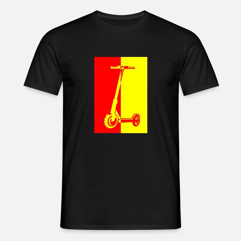 E-Scooter E-Roller Scooter - Männer T-Shirt - Schwarz