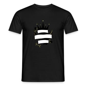 Personal courone ornament - Men's T-Shirt - black - Front - AI Model Male 178 light (178cm)