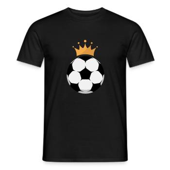 Fussball König Logo - Männer T-Shirt - Schwarz - Vorne - AI Model Male 178 light (178cm)