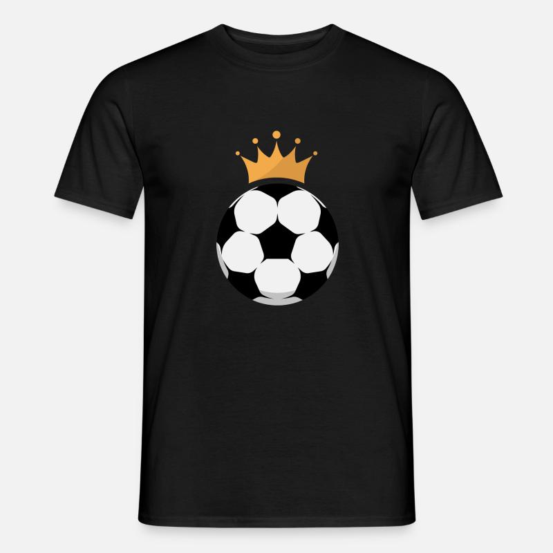 Fussball König Logo - Männer T-Shirt - Schwarz