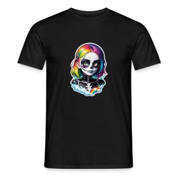 Halloween - Rock & Regenbogen - Männer T-Shirt - Schwarz - Vorne - AI Model Male 178 light (178cm)