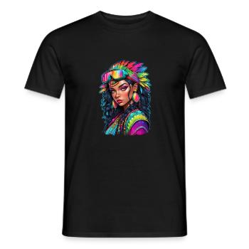 Afro Frau - Schönheit - Männer T-Shirt - Schwarz - Vorne - AI Model Male 178 light (178cm)