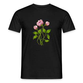Fleur - T-shirt homme - noir - Devant - AI Model Male 178 light (178cm)