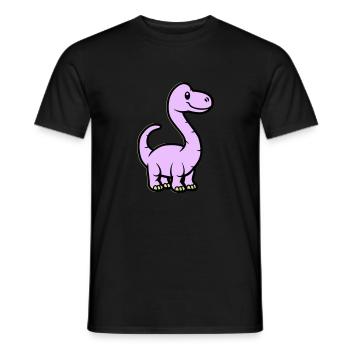 Dinosaurier Brontosaurus Comic - Männer T-Shirt - Schwarz - Vorne - AI Model Male 178 light (178cm)