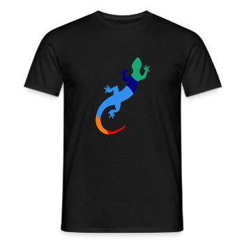 Happy Gecko - Men's T-Shirt - black - Front - AI Model Male 178 light (178cm)