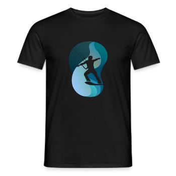 Wakeboard Wakeboarding Wakeboarder - T-shirt homme - noir - Devant - AI Model Male 178 light (178cm)