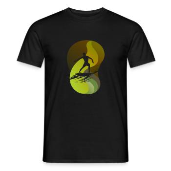Surfing Surfers - Men's T-Shirt - black - Front - AI Model Male 178 light (178cm)