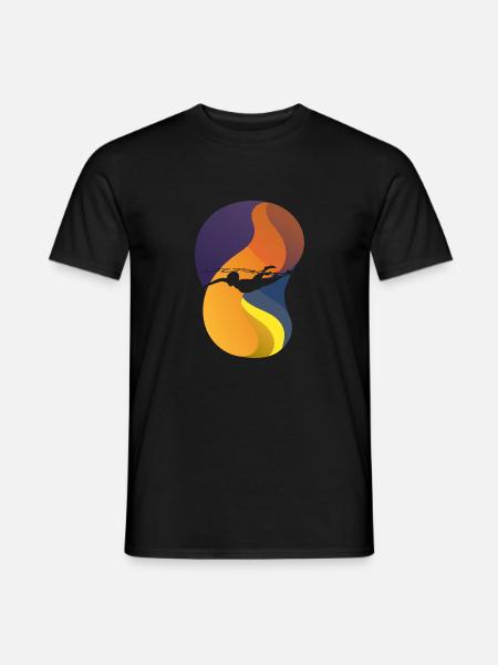 Schwimmen Apnoe Schnorcheln - Männer T-Shirt - Schwarz