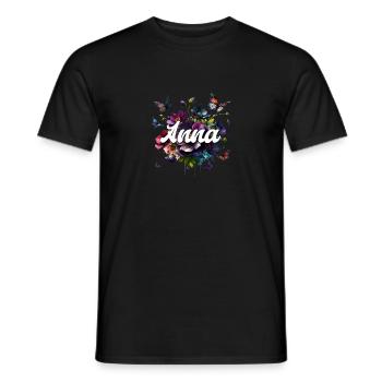 Anna Annabell Geschenke für Annas zum Geburtstag - Männer T-Shirt - Schwarz - Vorne - AI Model Male 178 light (178cm)