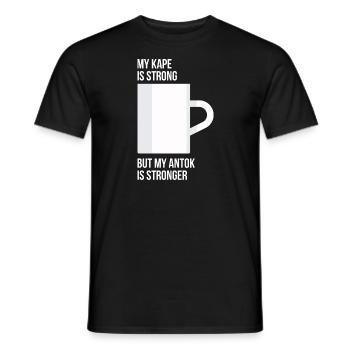 Antok ist stärkeres Kaffeedesign für stolze Pinoys - Männer T-Shirt - Schwarz - Vorne - AI Model Male 178 light (178cm)