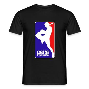 boxe française - T-shirt homme - noir - Devant - AI Model Male 178 light (178cm)