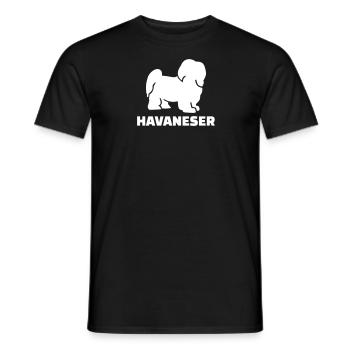 Havaneser - Männer T-Shirt - Schwarz - Vorne - AI Model Male 178 light (178cm)