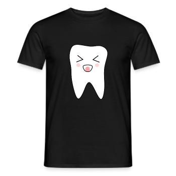 Tooth, teeth, dentist - Men's T-Shirt - black - Front - AI Model Male 178 light (178cm)