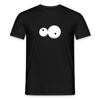 Augen - Männer T-Shirt - Schwarz - Vorne - AI Model Male 178 light (178cm)